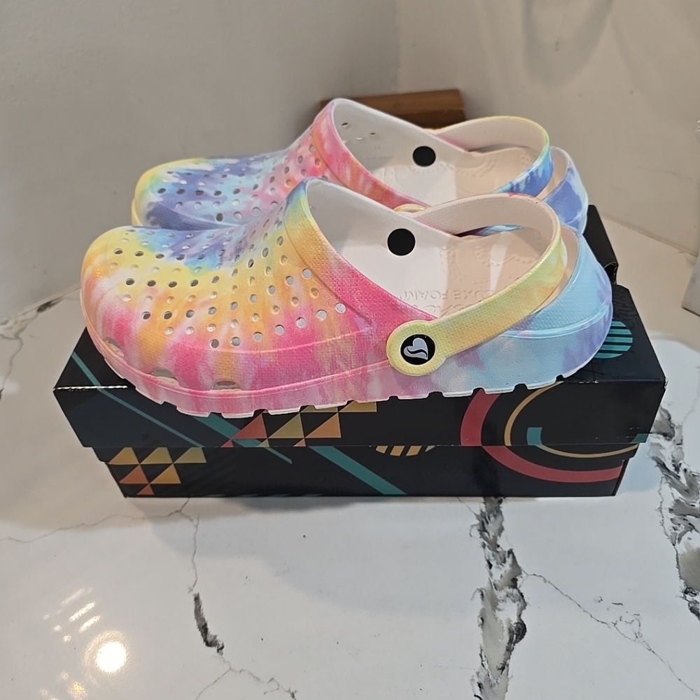 Sketchers Cali Gear Tie-Dye Clog Sandals Women's Size 11 NWB